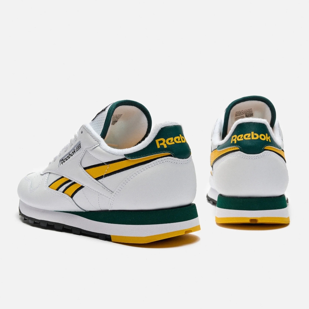 SOLD Reebok Classic Leather White/Fierce Gold/Collegiate Green - Picture 5 of 17
